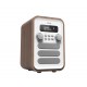 Denver DAB-48WHITE radio Personal Digital Blanco, Madera